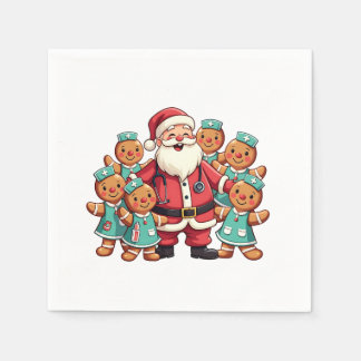 Serviette En Papier Escadron de soins infirmiers du Père Noël