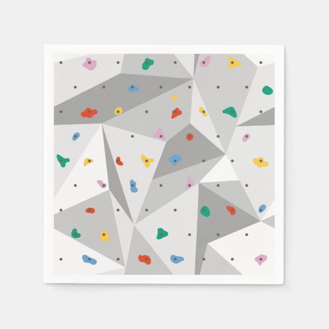 Serviette en papier Escalade, Anniversaire Mur de  (Devant)