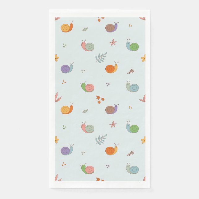 Serviette En Papier Escargots amusants (Devant)