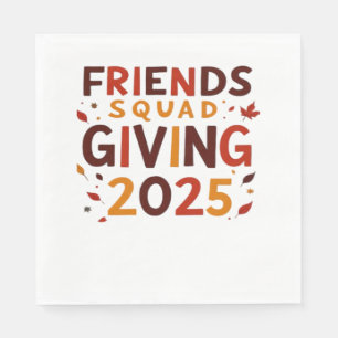 Serviette En Papier Escouade Amis Donnant 2025 Automne Automne Tombe R