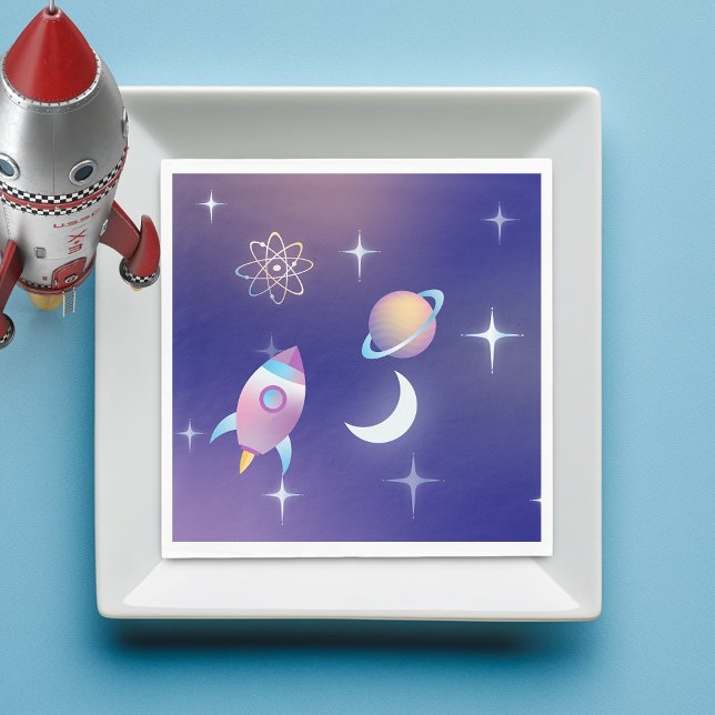 Serviette En Papier Espace extra-atmosphérique Pastel (Créateur téléchargé)
