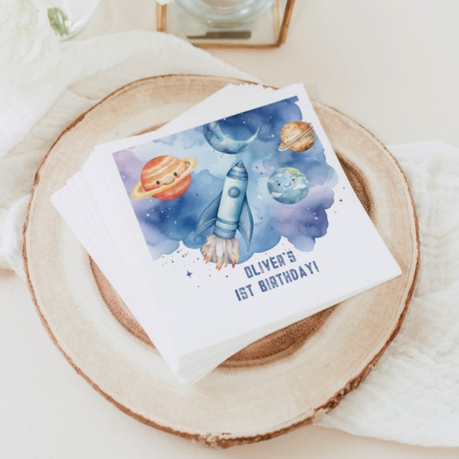 Serviette En Papier Espace extra-atmosphérique Premier voyage autour d (Créateur téléchargé)