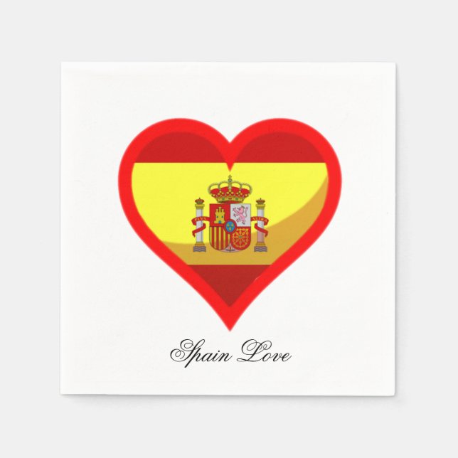 Serviette En Papier Espagne amour (Devant)