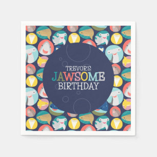 Serviette En Papier Espèces de requins mignons