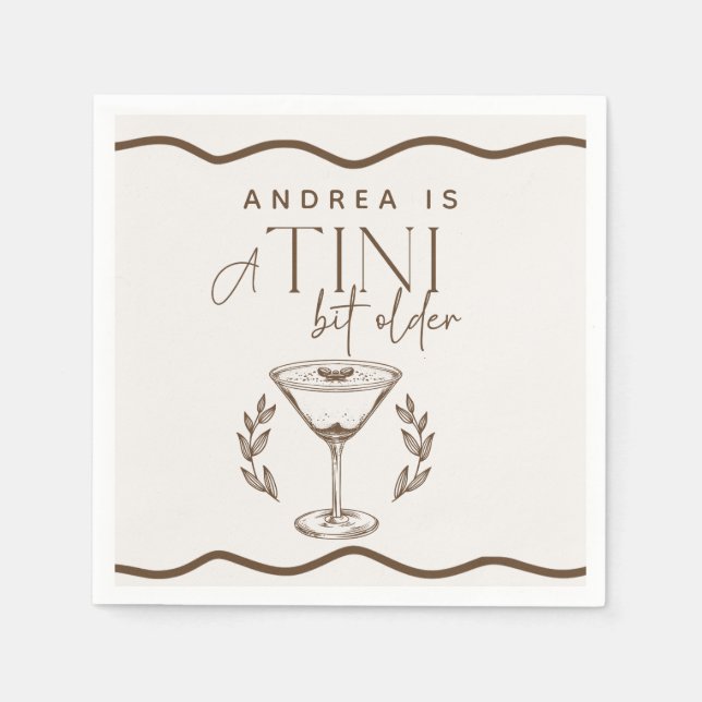Serviette En Papier Espresso Light | Martini | Cocktail anniversaire (Devant)
