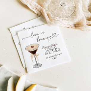 Serviette En Papier Espresso Martini Amour Brûle La Fête des mariées