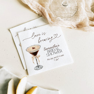 Serviette En Papier Espresso Martini Amour Brûle La Fête des mariées