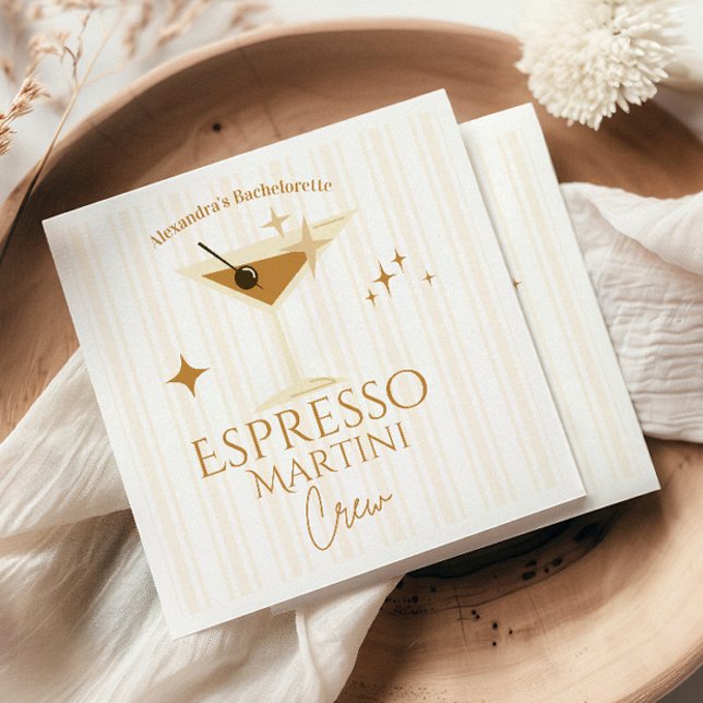 Serviette En Papier Espresso Martini Bachelorette (Créateur téléchargé)
