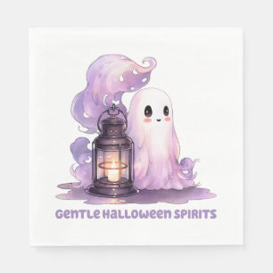 Serviette En Papier Esprits doux d'Halloween - Fantôme pastel