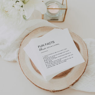 Serviette En Papier Essais minimalistes Fun Facts Mariage
