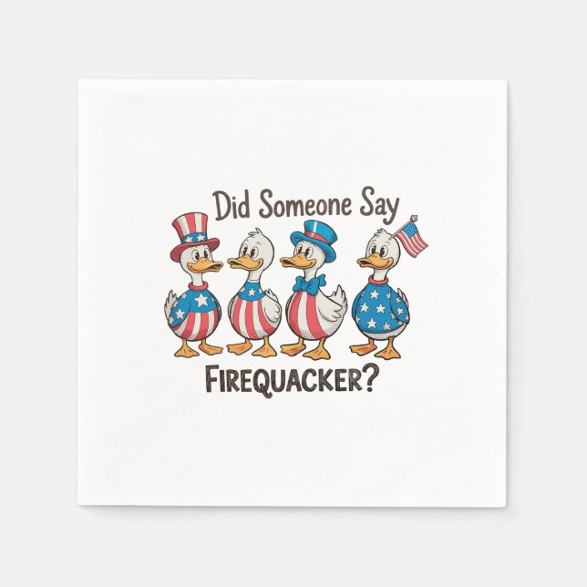 Serviette En Papier Est-ce que quelqu'un a dit Firequacker Duck 250e a (Devant)