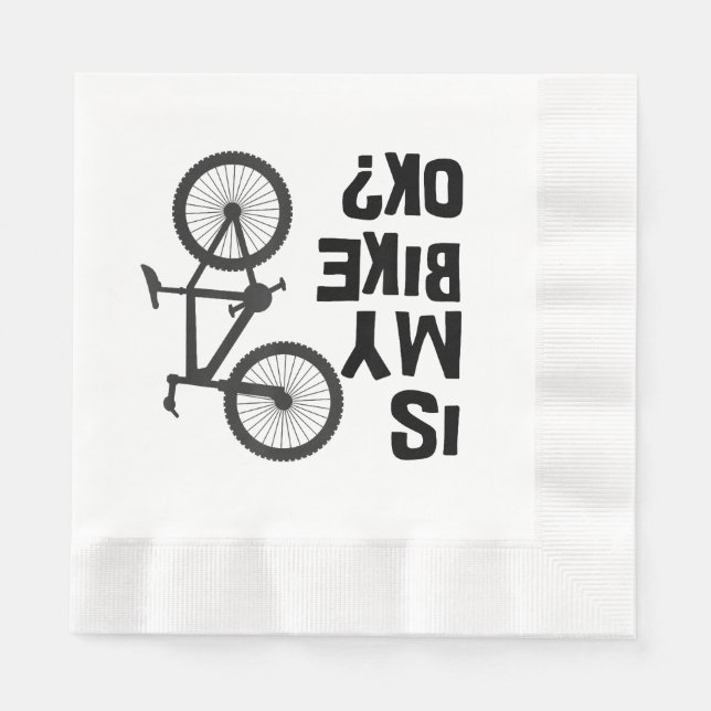 Serviette En Papier Est Mon Vélo OK Funny VTT (Devant)