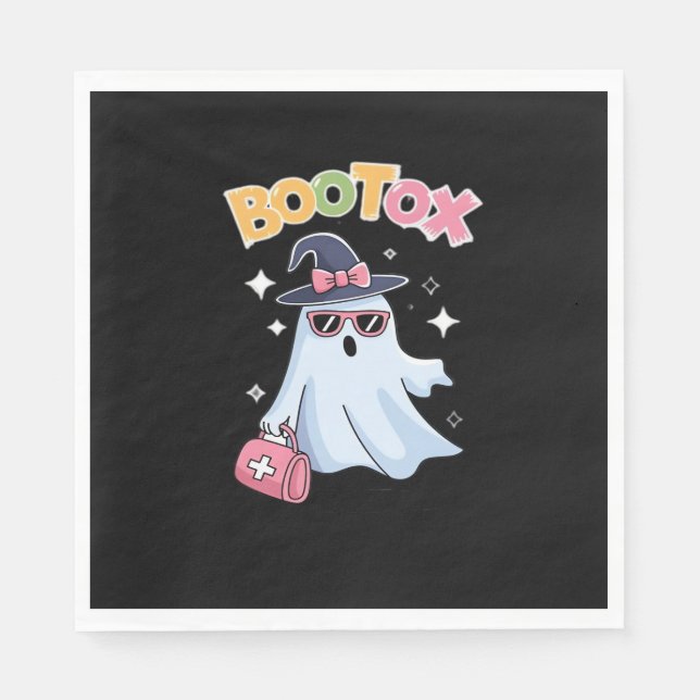 Serviette En Papier Esthétique Botox Halloween Esthétique Infirmière P (Devant)