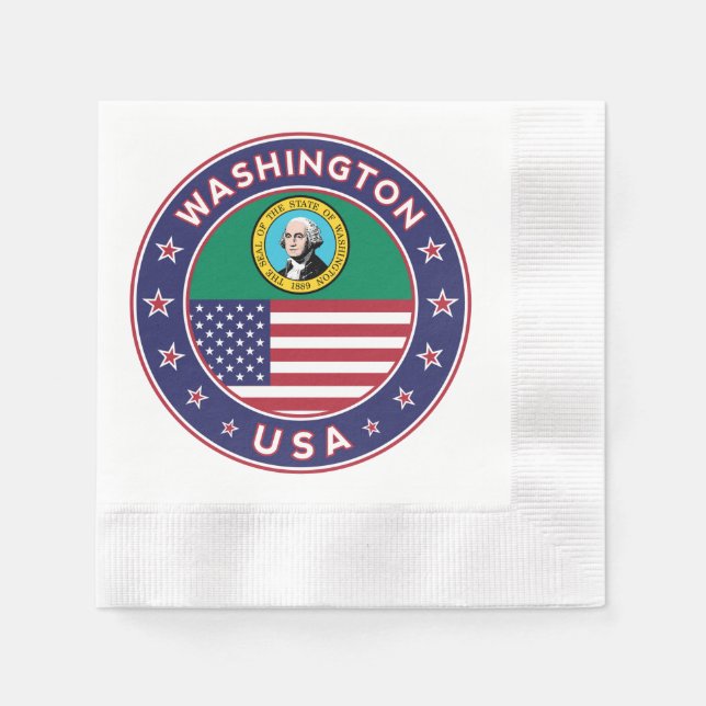 Serviette En Papier État de Washington (Devant)
