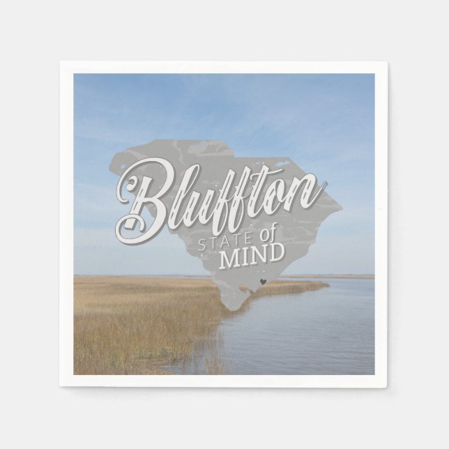 Serviette En Papier État d'esprit Bluffton Basse Caroline du Sud (Devant)
