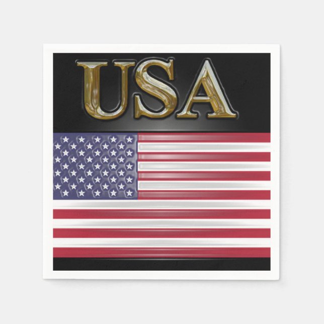SERVIETTE EN PAPIER ÉTATS-UNIS  OR  (Devant)