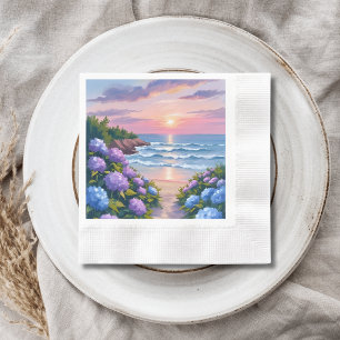Serviette En Papier Été de Nouvelle-Angleterre Peinture de plage d'h