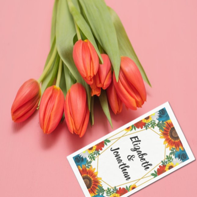 Serviette En Papier Été en cour Floral Géométrique (Créateur téléchargé)