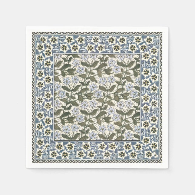 Serviette En Papier Été Périwinkel Fleur Plutôt Élégant Floral (Devant)