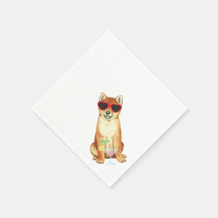 Serviette En Papier Été Shiba Inu