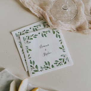 Serviette En Papier Été verdure Tropical Eucalyptus Mariage Napkin