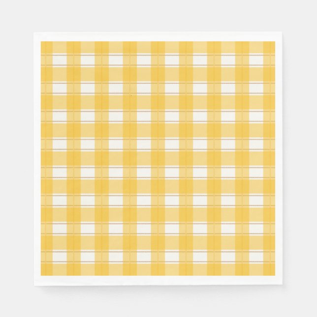 Serviette En Papier Éternel En vichy jaune (Devant)