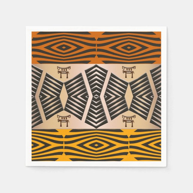 Serviette En Papier ethnic african tribal patall (Devant)