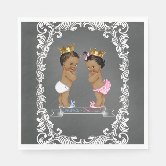 Serviette En Papier Ethnic Prince Princess (Devant)