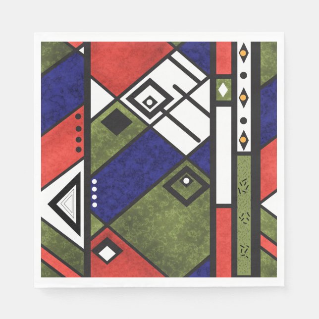 Serviette En Papier Ethno africain sans couture traditionnelle motif (Devant)