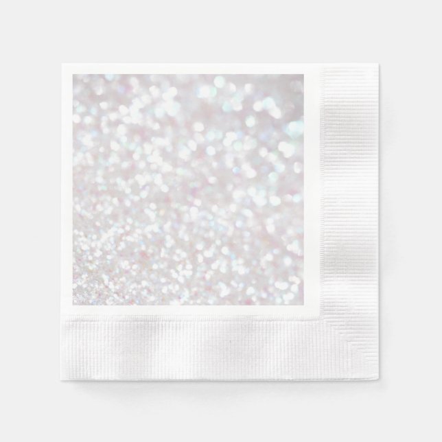 Serviette en papier étincelante blanche (Devant)