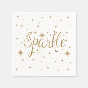 Serviette En Papier Étincelles d'or