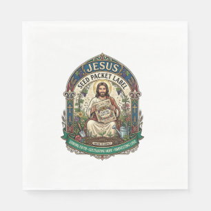 Serviette En Papier étiquette de paquet de graines de Jésus étiquette