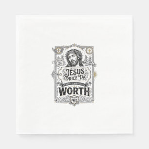 Serviette En Papier Étiquette de prix de Jésus vaut la peine Étiquette