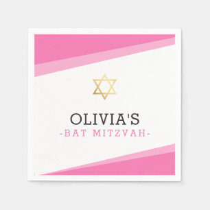 Serviette En Papier étoile bat mitzvah simple angle moderne audacieux