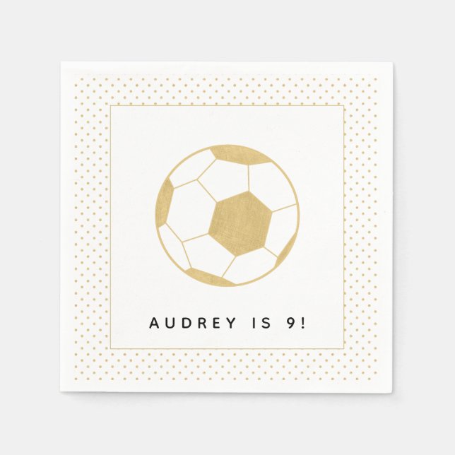 Serviette En Papier Étoile de football (Devant)