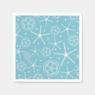 Serviette En Papier Étoile de mer blanche perle Mariage Fête de mariag