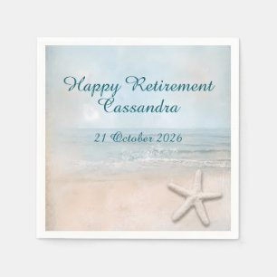 Serviette En Papier Étoile de mer Ocean Beach Look vintage délavé Retr