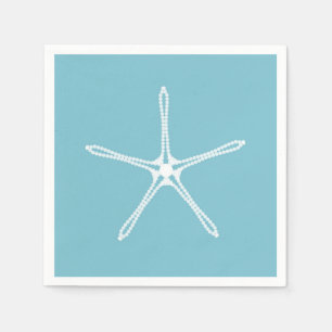 Serviette En Papier Étoile de mer perle blanche Mariage Fête de mariag