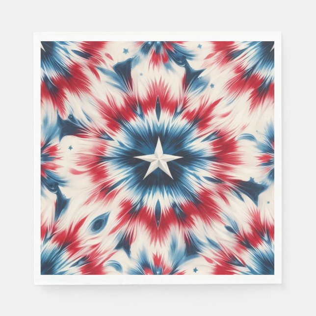 Serviette En Papier Étoile des États-Unis (Devant)