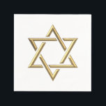 Serviette En Papier Étoile d'or de David<br><div class="desc">Golden Star of David N'hésitez pas à ajouter vos propres mots et/ou photos à cet article via les grands outils de personnalisation de Zazzle. Cette conception est également disponible sur des dizaines d'autres produits. Merci de vous être arrêté ! Que Dieu vous bénisse !</div>