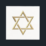 Serviette En Papier Étoile d'or de David<br><div class="desc">Golden Star of David N'hésitez pas à ajouter vos propres mots et/ou photos à cet article via les grands outils de personnalisation de Zazzle. Cette conception est également disponible sur des dizaines d'autres produits. Merci de vous être arrêté ! Que Dieu vous bénisse !</div>