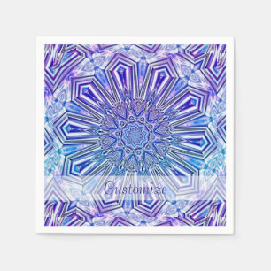 Serviette En Papier Étoile glacée Kaleidoscope Motif Napkins 2