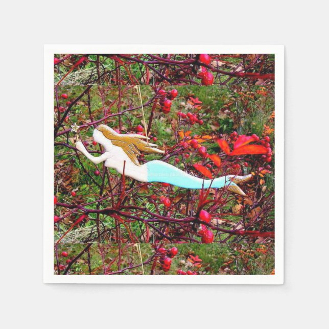 Serviette En Papier étoile portant mermaid (Devant)