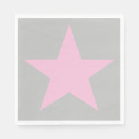 Étoile rose et grise cool et funky personnalisable