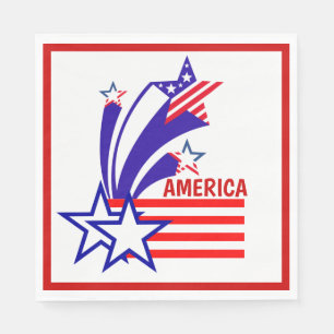 Serviette En Papier Étoiles américaines