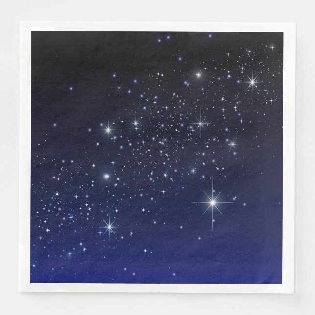 SERVIETTE EN PAPIER ÉTOILES DANS L'ESPACE (Devant)