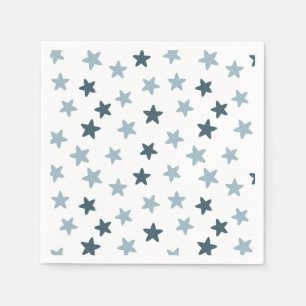 Serviette En Papier Étoiles de bleu et de blanc