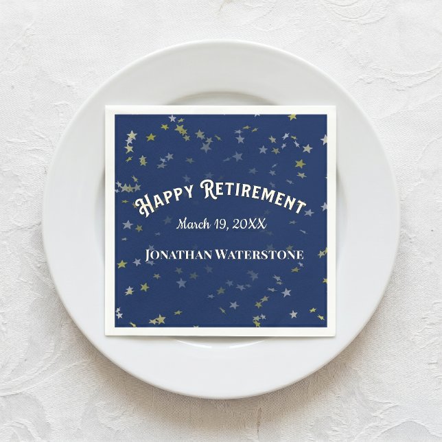 Serviette En Papier Étoiles de fête de retraite (Créateur téléchargé)