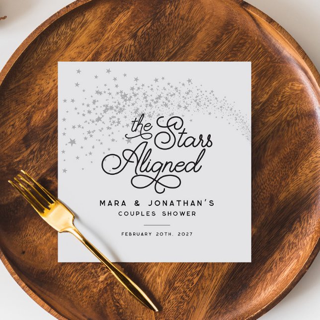 Serviette En Papier Étoiles De Tir Les Étoiles Aligné Couples Douche (Créateur téléchargé)