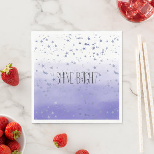 Serviette En Papier Étoiles dégradé violet